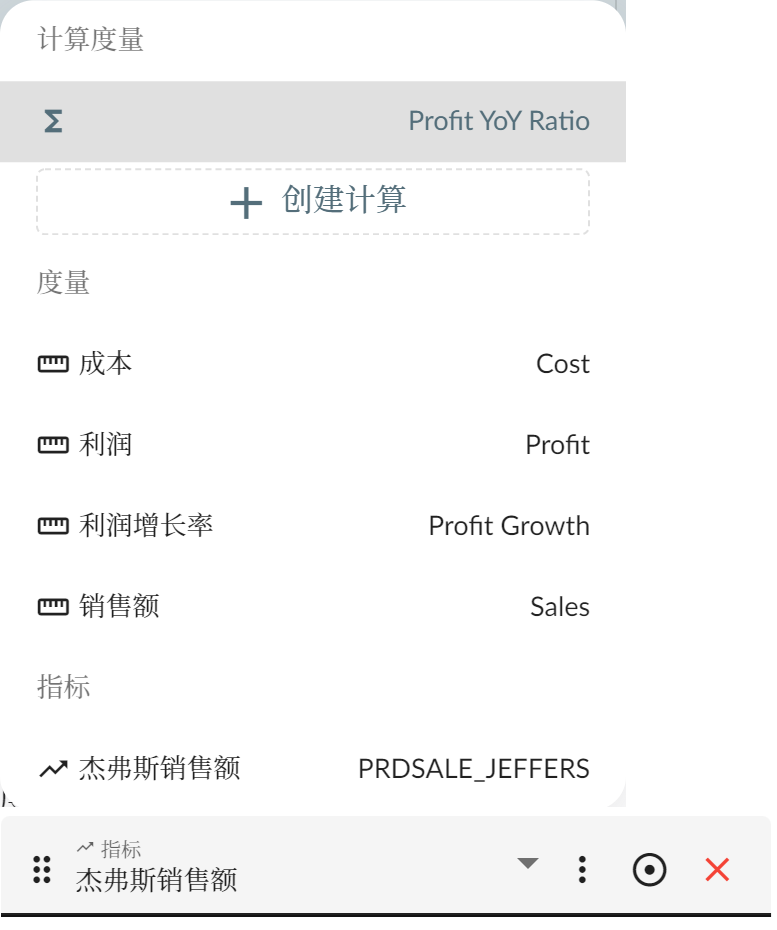 Measure Selector Panel Small