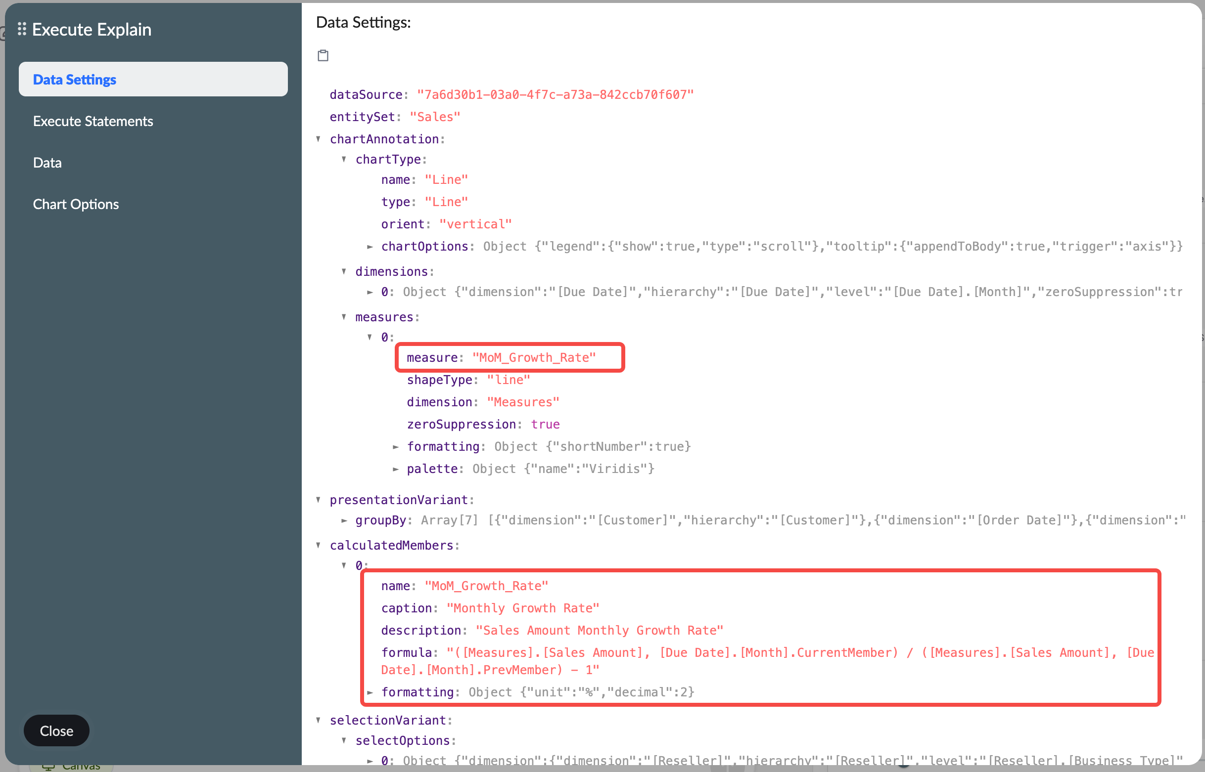 Explain of calculated members